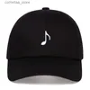 Ball Caps Fashion cotton baseball cap hip-hop hat musical note embroidery wild golf caps summer sun hats dad hat snapback hats gorrasY240315