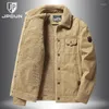 Jaquetas masculinas inverno homens jaqueta de algodão casaco de lã quente bombardeiro blusão roupas de marca grossa parka com capuz plus size outerwear