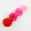 Dekorativa blommor 40st/parti 5 cm Chiffon Flower Fabric Rose Hair For Headband Craft Accessories LSFB024