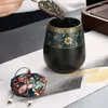 Bottiglie di stoccaggio Classico barattolo con sigillo in ceramica, caramelle, noci, tè con coperchio, modello vintage, arte, cucina, contenitore per alimenti, decorazione domestica