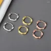 Hoop Earrings 925 Sterling Silver For Charm Women Girls Trendy Jewelry Simple Weave Circle Party Daily Accessories Gifts