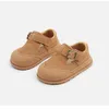 First Walkers Claladoudou chaussures pour enfants en cuir naturel enfant en bas âge chaussures de tous les jours nouveaux garçons pieds nus chaussures en caoutchouc filles sangle marche en plein air 240315