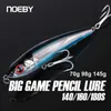 Noeby sinkender Bleistift-Angelköder 14 cm, 70 g, 16 cm, 98 g, 18 cm, 145 g Stickbait-Wobbler, künstliche harte Köder für Meeresthunfisch-Angelköder 240315