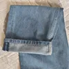 Jeans Womens Designer byxa ben Öppna gaffel tät capris denim byxor tillsätt fleece tjockare varm bantning jean byxor lösa kvinnor rakt broderi sex