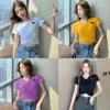 豪華な女性Tシャツ女性デザイナーTシャツブランドレター付きの短い夏のファッションカジュアル高品質のピュアコットントップ