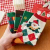 Women Socks Christmas Tree Funny Thickened Cotton Female Hosiery Home Sleep Warm Santa Claus Girl