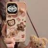 3d Cookie Bear 15 Case Telefon Case 14 Promax Leather 13 Odpowiedni 11 uroczy pasek wiszący 12 twardy