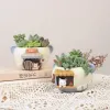 Garnki kreatywne sadzarki do sukulenty dekoracje ogrodowe żywica kwiat garnek dekoracyjny ozdobna ozdobna wróżka