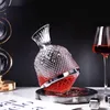 360 Rotating Wine Decanter Tumbler 1500ml Decanter Dispenser Crystal Glass Bottle Wine Aerator Mirror Jug Gift Bar Decoration 240327