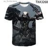 T-shirts voor heren Alien Movie T-shirt Mannen Vrouwen Kinderen Strtwear T-shirt 3D Print T Mode Zomer Korte Slev Cool Tops Kleding Y240321