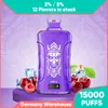 Puff Vape 15000 bar wegwerp 15k Puffs vaper box shisha 2% 5% voorgevulde oplaadbare batterij kunstspoel enorme dampvapers bladerdeegvapes met LED-scherm snelle levering