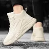 Casual Shoes Designer For Men 2024 Warm Fleece Men's Sneakers Thick Sole Fashion Simple Versatile White