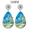 Orecchini pendenti MOM Ragazze Girasole 12mm 18mm Bottone a pressione Goccia Acrilico Eardrop Ear Stud Gioielli fai da te V1400