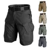 Men Urban Military Tactical Shorts Outdoor Waterproof Wear Resistant Cargo Shorts Quick Dry Multi pocket Plus Size Hiking Pants 240312