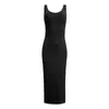 Zbudowany kształtowy krawędź Maxi Lounge Body Shaper Women Kontrola brzucha bez rękawów Sukienki Bodycon 240314