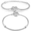 Charm Bracelets Shining Eternal Heart Chain Fit Original DIY Beads Bracelet Bangles For Women Jewelry Making Gift Drop