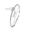 Link Bracelets 925 Sterling Silver 0.5 Moissanite 라운드 팔찌 고급 간단한 틈새 디자인 감각 숙녀 기념품