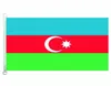 Azerbaijan Flag Banner 3x5ft90x150cm 100ポリエステル110GSMワープニットファブリック屋外Flag4283168