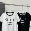 24SS Summer Paris 남자 티셔츠 디자이너 티 플록 링 편지 Tshirt t 셔츠 클래식 패션 녹색 여자 짧은 슬리브 캐주얼 코튼 티셔츠 탑