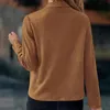 여성복 재킷 솔리드 스웨이드 라소퍼 지퍼 포켓 오피스 통근 공식 슬림 카디건 탑 패션 스트리트웨어 S-XL 240306