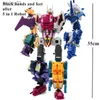 Transformation Toys Robots Aoyi 5 I 1 New Transformation Movie 5 Toys Anime Devastator Robot Car KO G1 Action Figur Deformation Model Kids Boy Gift H6002 YQ240315