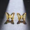 Stud Earrings Funmode Charm Beauty Butterfly Colorful Crystal For Women Jewelry Accessories Wedding Party Gifts Brincos FE143