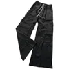 Pantalons pour hommes, bas à jambes larges, cargo multi-poches, évasé, vêtements de travail décontractés, style unisexe, mode, confort, tendance, utilitaire