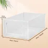 Fack 6 st/set fold dubbel dörr ram plastskor fodral transparent låda fodral plastsko lådor stapelbar loppsko arrangör
