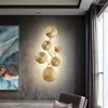 Wandlamp Moderne Luxe Lotusblad Lampen Bruiloft Decoratie Retro Licht Voor Eetkamer Woonkamer Slaapkamer Trap Decor Huishoudapparaat