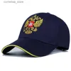 Gorras de béisbol Rusia Gorras de béisbol Rusia Insignia Bordado Gorras de golf Algodón Snapback Sombreros Hombres Mujeres Hip Hop Sombreros Hueso Moda Deportes SombrerosY240315