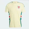 2024 Wales Voetbalshirt 23/24 Thuis Rood ALLEN BALE RAMSEY Shirt Nationaal team JAMES WILSON BROOKS GIGGS AWAY voetbaluniform