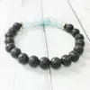 SN1064 High Quality Volcanic Lava Aquamarine Bracelet Fashion Natural Stone Mens Bracelet New Design Yoga Bracelet