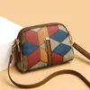 Shoulder Bags Color Matching Women's Bag Versatile Ethnic Style Crossbody National Fashion Trend Double Zipper Change Mobil