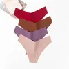 Women's Panties 10 Pieces Sexy Seamless Silk Female Underwear Elasticity Thongs Women Lingerie Secret Bikini V Design Briefs