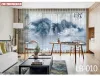 Curtains Modern New Chinese Ink Landscape Painting Tulle Curtains for Living Room Study Highend Bedroom Famous Hotel Tulle Curtain