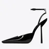 Sandaler Metal Slim High Heels Baotou Back Luft Fashion Toe Ankle Strap Solid Color Thin Shoes