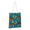 Kopplingspåsar Hereford Cow Fabric Nötkreatur och kaktushanddukar Återanvändbara livsmedelsfoldning Totes Washable Robust Polyester Gift