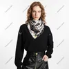 2024 Kobiety Jedwabny Projektanci szalików dla kobiet mężczyzn Jacquard Denim Square 90 Klasyczny wzór marki moda