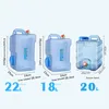 Vattenflaskor 12L PC Transparent hink Portable Te Drinking Storage Container för bilkörning och camping utomhus