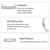 Link Bracelets Test Passed Moissanite Ring Matching Wedding Diamond Band For Women 925 Sterling Silver Female Crown Single Tail