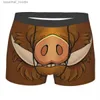 Sous-vêtements nouveauté cochon sauvage sanglier chasse sous-vêtements drôle Boxer slips doux Shorts culottes caleçons C24315