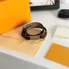 Designer High-end brand Men's and women's Bracelets Fashion Unisex Jewelry Buckle Leather with box a33a244d
