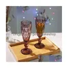 Wine Glasses Wedding Party Anniversary Christmas Birthday 5Oz Vintage Pattern Embossed Champagne Glass 150Ml Premium Drop Delivery H Dhhmd