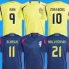 2024 السويد لكرة القدم الفانيلة الوطنية 24 25 ISAK FOSBERG JANSSON BERG EKDAL KULOSEVSKI FOURBOING TIRTS MENT KITS