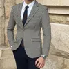 Erkekler Takım Blazer Erkekler için Blazer Single 1 PC Houndothote Suit Ceket 2 Yan Kalamlı İnce Uygun Erkek Kat Moda Kostümü Stokta Hazır 2024