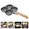 Pans Four Hole Burger Pan 4 Cups Egg Frying For Home Non-stick Multifunctional Fried Cooking Utensils