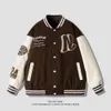 Heren Varsity Fashion Street Custom Slogan Baseball Twee kleuren Contrast Casual Instagram Populaire uniformjassen 33