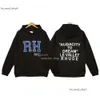 Rhudes mens y2k hoodies lyxiga topp designer hoodies kvinnor vår och höst hoodie big picture serie tryckt hoodie casual mode high street 775