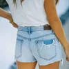 Pantaloncini da donna con nappa invecchiata 2024 Denim super hot