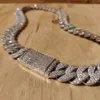 Big Hip Hop Chain Chain VVS Flawless Moissanite Link Good Preço Icened Out Miami Solid Silver 925